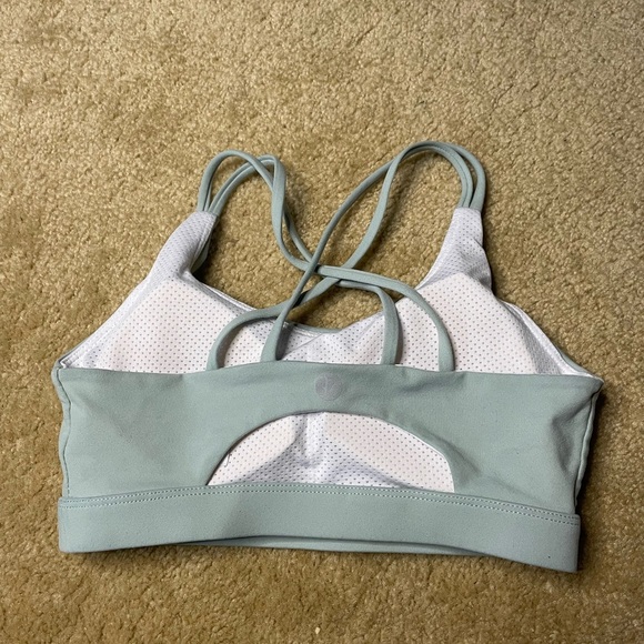 Light Blue Strappy Sports Bra - Picture 2 of 3